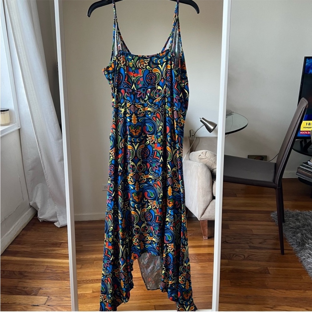Haney Olivia Faux Wrap Dress Blue Hearts size 8 - Picture 5 of 7